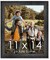 11x14 Wide Barnwood Picture Frame with UV-Resistant Acrylic & Acid Free Backing, Available in 6 Paint Finishes - Grey, Brown, White, and Black